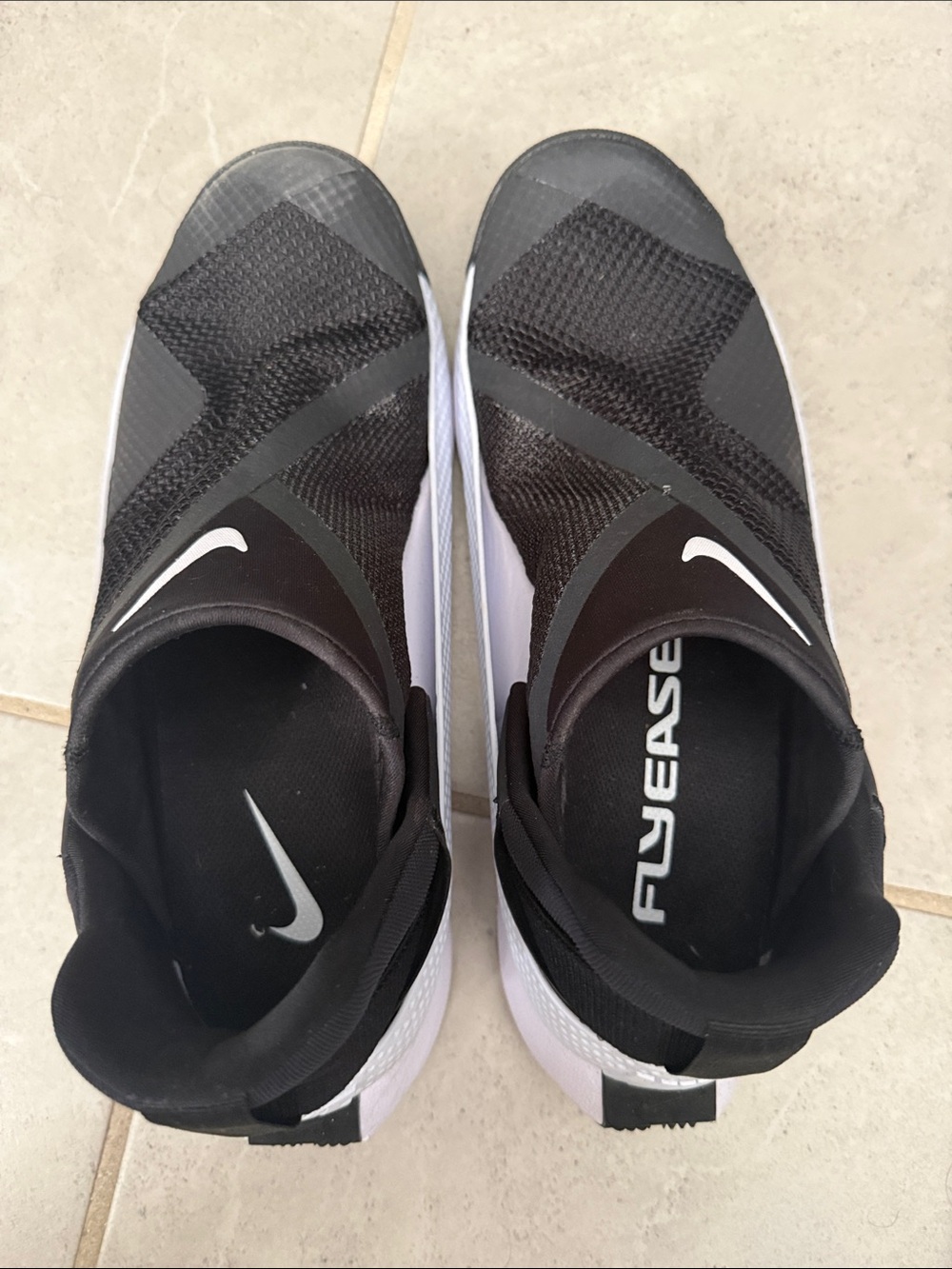 B&W Nike Go FlyEase Women’s Training shoes w/hands-free entry system